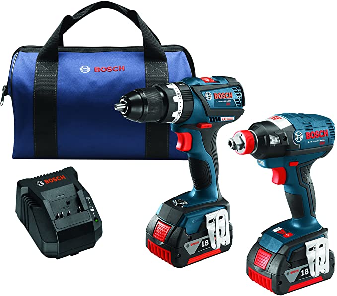 Buy Bosch CLPK251-181 18V 2-Tool Combo Kit in Blue with 1/4