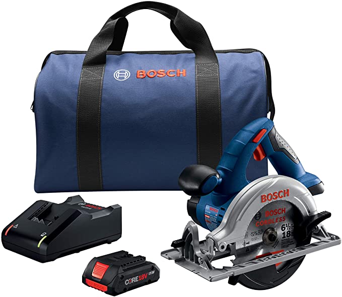 Buy BOSCH CCS180-B15 18V 6-1/2 In. Circular Saw Kit includes (1) CORE18V 4.0 Ah Compact Battery. 