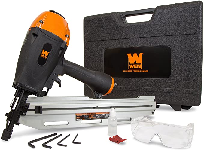 Buy WEN 61793 Pneumatic 21-Degree Framing Nailer with Carrying Case 