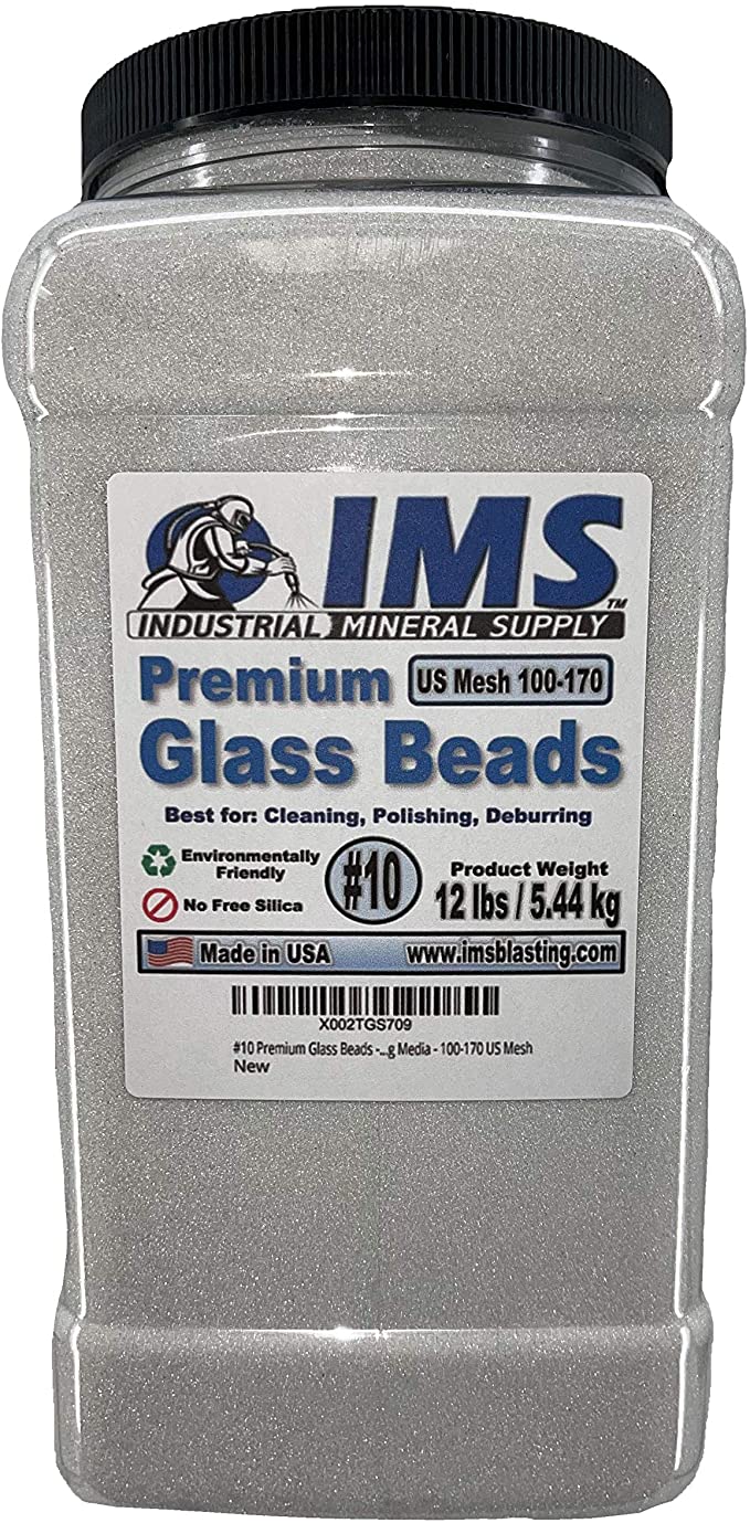 Buy Blasting Media - 100-170 US Mesh, White IMS #10 Premium Glass Beads - Fine - 12 lbs5.44 kg 