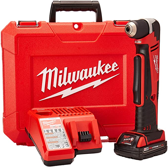 Buy Milwaukee 2615-21CT Right Angle Cordless Drill Kit, 18 V Li-Ion, 3/8