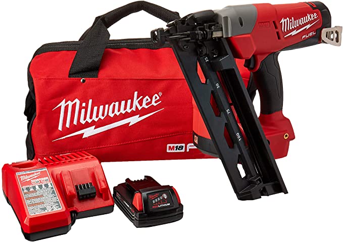 Buy M18 Fuel Lithiumion Brushless Cordless 16Gauge Angled Finish Nailer Kit Milwaukee 2742-21CT 247221Ct 