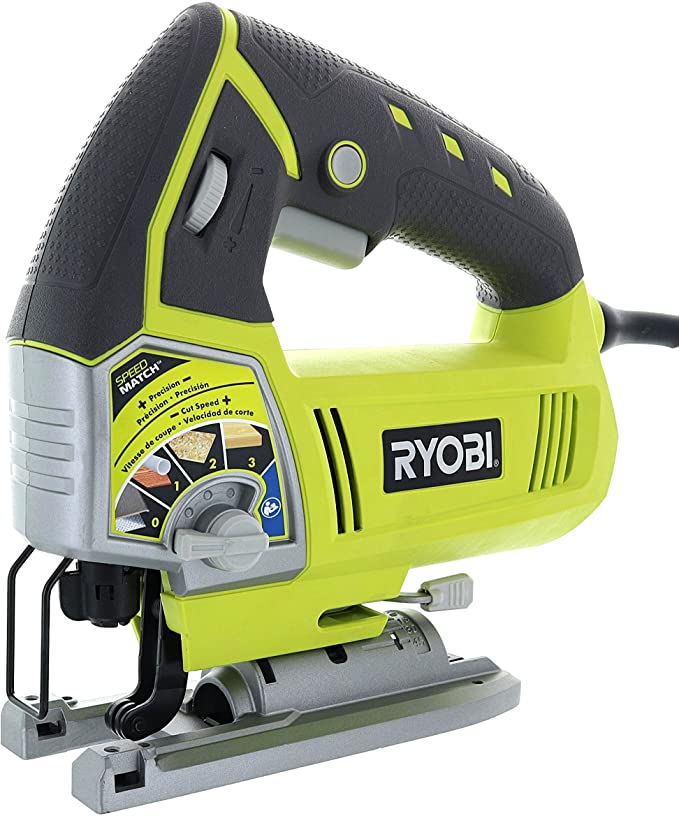 Buy JS481LG Ryobi 4.8 Amp Corded Variable Speed T-Shank Orbital Jig Saw with Onboard LED Lighting System 