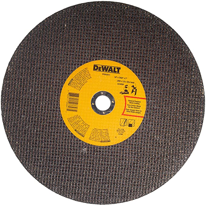 Buy 14-Inch x 7/64-Inch x 1-Inch DEWALT Chop Saw Wheel, General Purpose (DWA8011)  