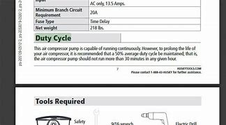 More info about what does air compressor duty cycle mean